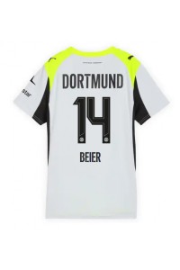 Borussia Dortmund Maximilian Beier #14 Fotballdrakt Borte Klær Dame 2025-26 Korte ermer